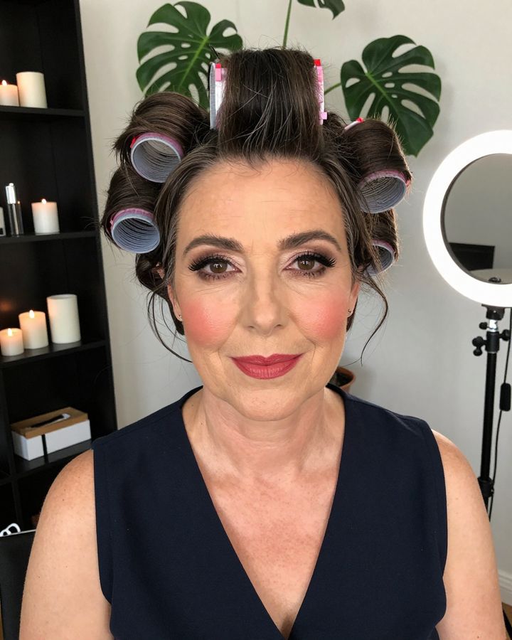 Mum, rollers in makeup by By.EmWebster